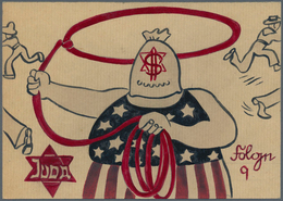 21083 Ansichtskarten: Propaganda: Antisemitismus - "JUDA - (US-amerikanischer Juden-Geldadel Auf Beutefang - Parteien & Wahlen