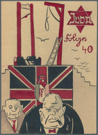 21111 Ansichtskarten: Propaganda: Antisemitismus - "JUDA - England Opfert Seinen Verbündeten Frankreich", - Political Parties & Elections