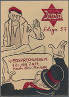 21126 Ansichtskarten: Propaganda: Antisemitismus - "JUDA - Vollmundige Versprechen", "Folge 57", Zutiefst - Political Parties & Elections