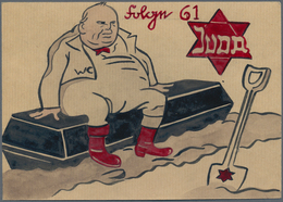 21130 Ansichtskarten: Propaganda: Antisemitismus - "JUDA - Stalin - Englands Grab", "Folge 61", Zutiefst A - Political Parties & Elections