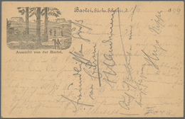 21174 Ansichtskarten: Vorläufer: 1879, SÄCHSISCHE SCHWEIZ "Aussicht Von Der Bastei", Vorläuferkarte Mit R3 - Unclassified