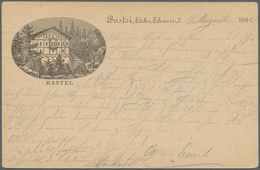 21185 Ansichtskarten: Vorläufer: 1882, BASTEI Sächs. Schweiz, Frühe Vorläuferkarte Mit Ovalem Bild, Mit 5 - Zonder Classificatie