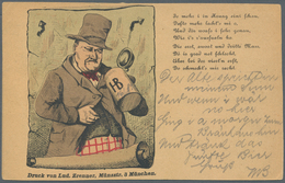 21186 Ansichtskarten: Vorläufer: 1882, MÜNCHEN, Biertrinker Mit Hofbräu Krug "Je Mehr I In Kruag Eini Scha - Zonder Classificatie