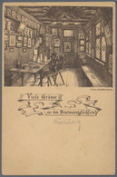 21192 Ansichtskarten: Vorläufer: 1883 Ca., Nürnberg "Viele Grüsse Aus Dem Bratwurstglöcklein!", Ungebrauch - Ohne Zuordnung