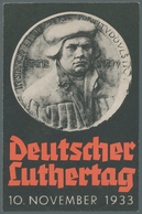 21208 Ansichtskarten: Motive / Thematics: 1933, Ereigniskarte Zum "Deutschen Luthertag 10. Nov. 1933" Mit - Andere & Zonder Classificatie