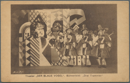 21219 Ansichtskarten: Motive / Thematics: THEATER, "DER BLAUE VOGEL" Bühnenbild  "Drei Trommler" Ungebrauc - Autres & Non Classés