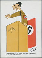 21354 Ansichtskarten: Propaganda: ANTI-NS, 10 Kolorierte Karikaturen Aus Holland, Sign. Smits, Mit Div. Be - Political Parties & Elections