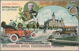 21400 Ansichtskarten: Motive / Thematics: AUTO/MOTORRAD: Insges. 11 Karten - 1905, "Intern. Markt U. Ausst - Other & Unclassified