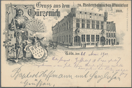 21744 Ansichtskarten: Nordrhein-Westfalen: KÖLN, 1889/1910, Schöne Sammlung Mit Ca.100 Meist Gelaufenen Ka - Other & Unclassified