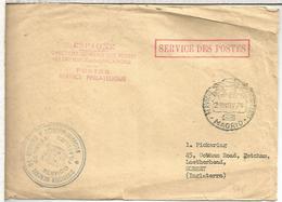 MADRID CC SERVICIO FILATELICO A SURREY 1979 CON VARIAS MARCAS DOBLEZ EN EL SOBRE - Postage Free