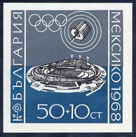 BULGARIA 1968 Olympic Games Block  MNH / **.  Michel Block 22 - Blokken & Velletjes