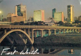 Fort Worth Skyline Along Trinity River At Dusk, Texas, USA Unused - See Notes - Fort Worth