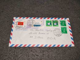 JAPAN CIRCULATED COVER  YAO TO ZITTAU GERMANY IMPERF BLOCK 1981 - Covers & Documents