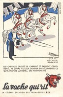 BUVARD LA VACHE QUI RIT LE CIRQUE LES CHEVAUX SIGNEE ALAIN SAINTOGAN - Produits Laitiers