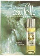 Publicité , Issue Magazine , 1970  , Parfum , EAU FOLLE , GUY LAROCHE , Frais Fr : 1.45 E - Publicités