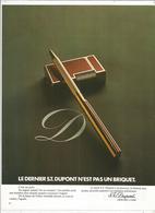 Publicité , Issue Magazine , 1970  , Luxe , S.T. DUPONT ,stylo ,briquet , Frais Fr : 1.45 E - Publicités