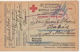 D4135- WAR PRISONERS POSTCARD, RED CROSS, SENT FROM PENZA PRISONERS CAMP, CENSORED, WW1, 1917, RUSSIA-USSR - Lettres & Documents