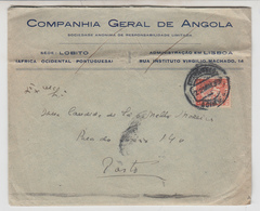 Commercial Cover * Portuguese Angola * 1933 * Companhia Geral De Angola * Lobito * Postmark Coimbra - Angola