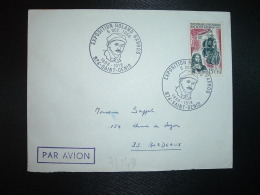 LETTRE TP ILE BOURBON 15F CFA OBL.5 OCT. 1968 974 SAINT-DENIS EXPOSITION ROLAND GARROS - Storia Postale