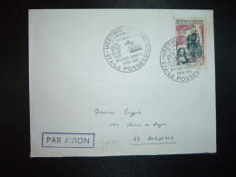 LETTRE TP ILE BOURBON 15F CFA OBL.5-6  Oct. 1968 974 LA POSSESSION MEETING AERIEN DU CINQUANTENAIRE - Brieven En Documenten