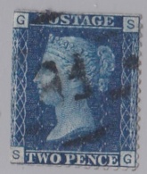 GRANDE-BRETAGNE  :  Yvert 27 (o)  Victoria 2p Bleu - Used Stamps
