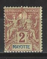 Mayotte Yv. 2, Mi 2 * - Nuovi