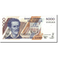 Billet, Équateur, 5000 Sucres, 1991-99, 1999-03-26, KM:128c, NEUF - Ecuador