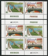 RUMANIA/ ROMANIA/ RUMÄNIEN- EUROPA 2018 - TEMA ANUAL "PUENTES.- BRIDGES - BRÜCKEN - PONTS" -SERIE + HOJITA BLOQUE Tipo 1 - 2018