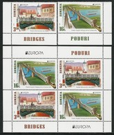 RUMANIA/ ROMANIA/ RUMÄNIEN- EUROPA 2018 -TEMA ANUAL "PUENTES.- BRIDGES - BRÜCKEN - PONTS" -SERIE + BF Tipo 1 + BF Tipo 2 - 2018