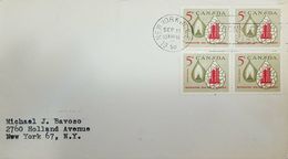 L) 1958 CANADA, OIL LAMP AND REFINERY, PETROLEUM, 5C, CIRCULATED COVER FROM CANADA TO USA - Briefe U. Dokumente