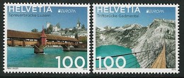 SUIZA/ SWITZERLAND/ SCHWEIZ/ HELVETIA - EUROPA 2018 - "PUENTES.- BRIDGES - BRÜCKEN - PONTS" - SERIE De 2 V. - 2018