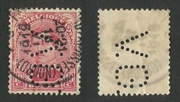 BES02005 Belgium 10c Albert I Perfin / USED - 1909-34