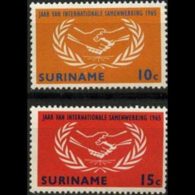 SURINAM 1965 - Scott# 317-8 Intl.Cooperation Year Set Of 2 MNH - Suriname