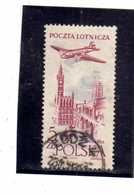 POLONIA POLAND POLSKA 1957 1958 AIR MAIL POSTA AEREA GDANSK 5z USATO USED OBLITERE' - Gebruikt