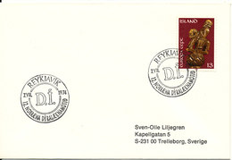 Iceland Cover With Special Postmark Reykjavik 7-8-1974 Sent To Sweden With ERUROPA CEPT Stamp Sent To Sweden - Storia Postale