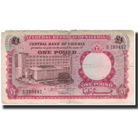 Billet, Nigéria, 1 Pound, Undated (1967), KM:8, AB+ - Nigeria