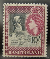 BASUTOLAND 1954. Mohair. 10s - Black And Purple. SG 53. Used. - 1933-1964 Colonie Britannique