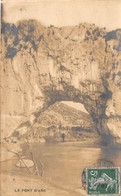 07-AUBENAS- CARTE-PHOTO- LE PONT D'ARC - Aubenas