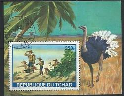 TCHAD : Bloc (o) 1972  " Autruche Et Scoutisme " - Struisvogels