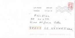 FRANCIA - France - 2015 - Lettre Prioritaire 20g Marianne De Ciappa-Kawena - Viaggiata Da 39916A Per Le Vésinet - 2013-2018 Marianne Di Ciappa-Kawena