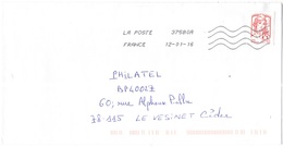 FRANCIA - France - 2015 - Lettre Prioritaire 20g Marianne De Ciappa-Kawena - Viaggiata Da 37580A Per Le Vésinet - 2013-2018 Marianne Of Ciappa-Kawena