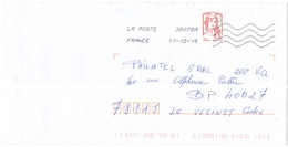 FRANCIA - France - 2015 - Lettre Prioritaire 20g Marianne De Ciappa-Kawena - Viaggiata Da 39078A Per Le Vésinet - 2013-2018 Marianne De Ciappa-Kawena