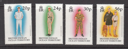 1996 British Indian Ocean Territory Uniforms Military Navy    Complete Set Of 4   MNH - Territorio Británico Del Océano Índico