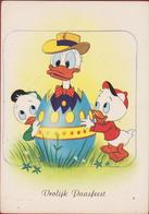 Old Original Postcard 1962 Walt Disney Donald Duck Vrolijke Paasfeest Happy Easter Grote Kaart - Andere & Zonder Classificatie