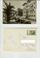 Viareggio (Lucca): Viale E Alberghi. Cartolina FG B/n Lucido Vg 195? (Excelsior, Auto D'epoca, Coupè...) - Viareggio