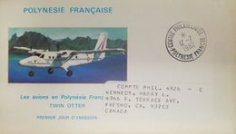 A) 1982 FRANCE, AIRCRAFT, POLYNESIA, AIRPLANE, CIRCULATED COVER FROM FRANCE TO CANADA, FDC. - 1981-1990