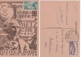 Carte Maximum Avec N°313 Pilatre De Rozier Oblit  Salon De Tourisme 1950   Cote Yvert : C2  145E - 1930-1939
