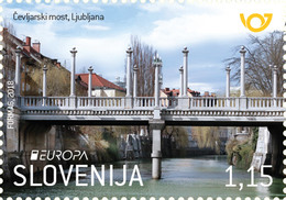 NEW EUROPA CEPT; Bridges, Brugge; Cobblers' Bridge In Ljubljana; Puch Bridge In Ptuj  MINT MNH ** 2 Scans - 2018