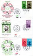 BRD 3 Schmuck-FDC  "Olympische Sommerspiele, Mexiko", Mi. 561/65 ESSt MÜNCHEN 2  6.6.1968 - Zomer 1968: Mexico-City