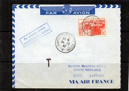 Premier Service - Marseille Bone - Via Air-France - 1960-.... Lettres & Documents